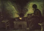 Vincent Van Gogh Peasant Woman Near the Hearth china oil painting reproduction